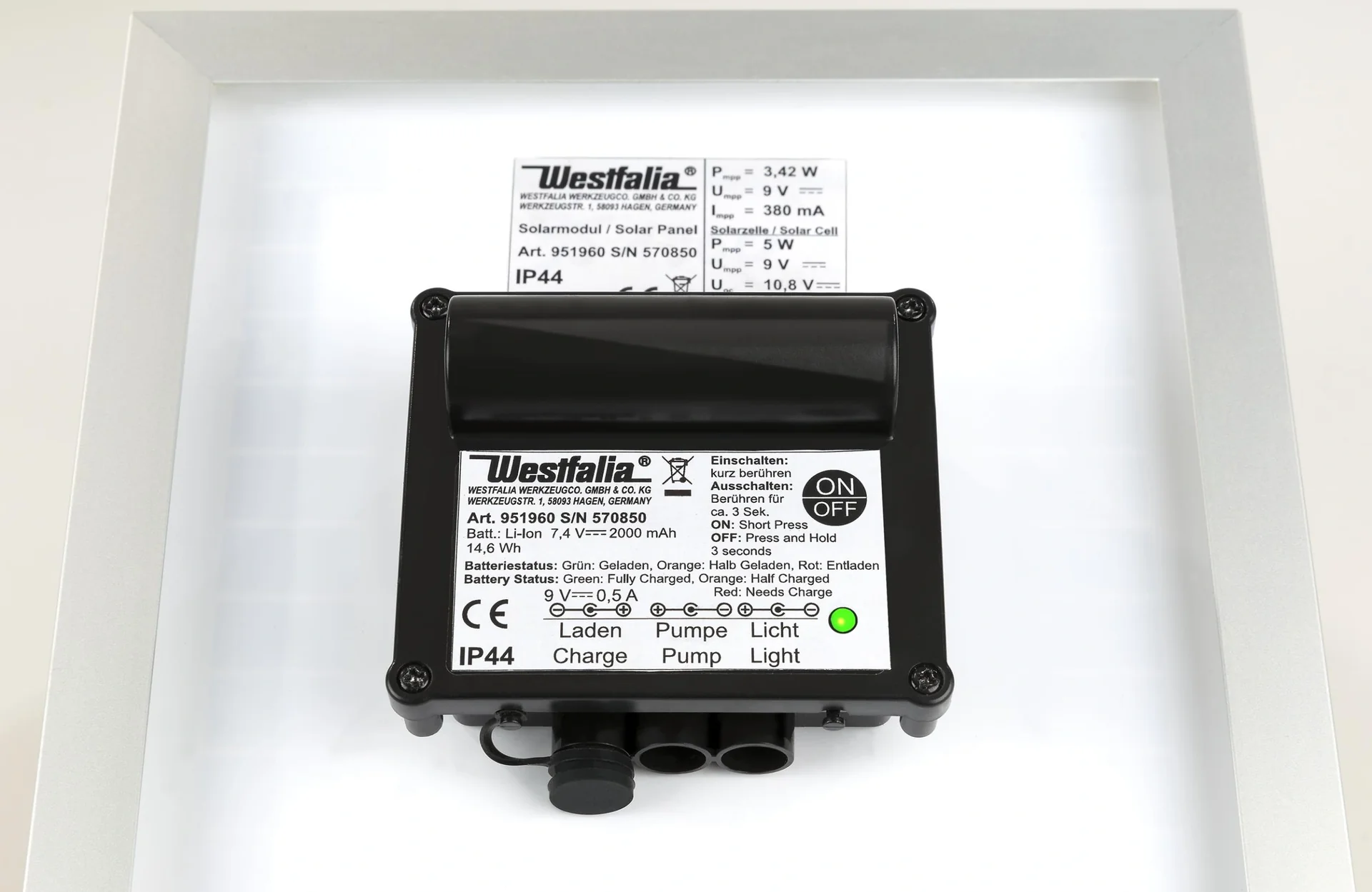 400 l/h Solarpumpe mit Akku - 5