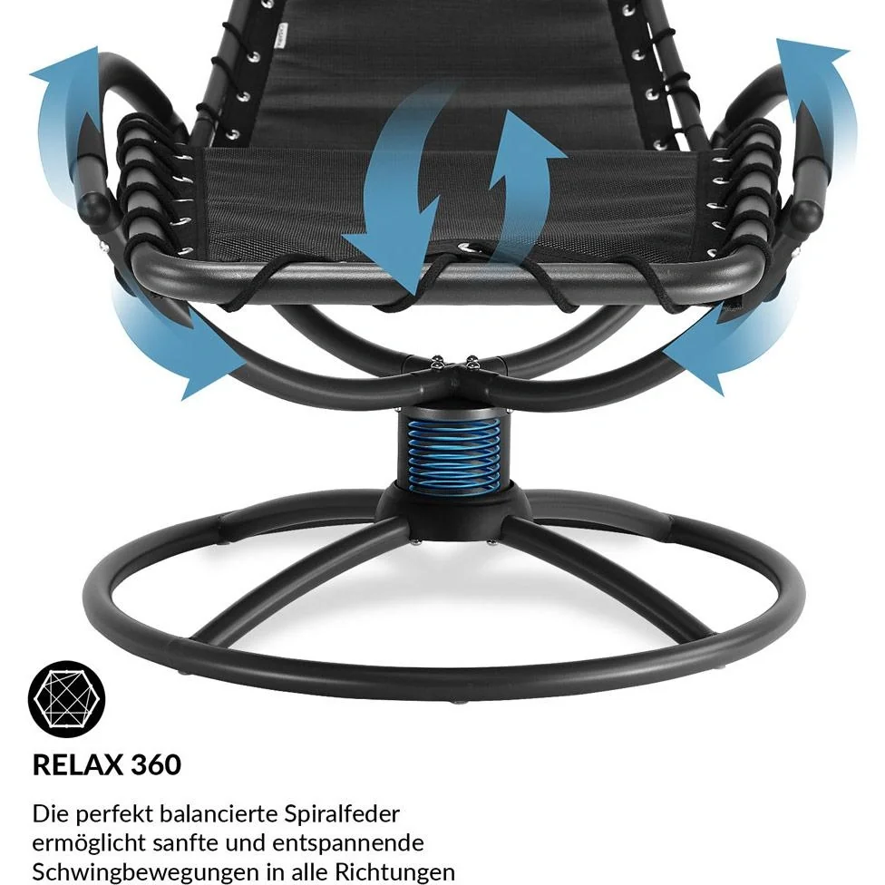 Entspannungsliege Eve mit Schaukelfunktion anthrazit - 8