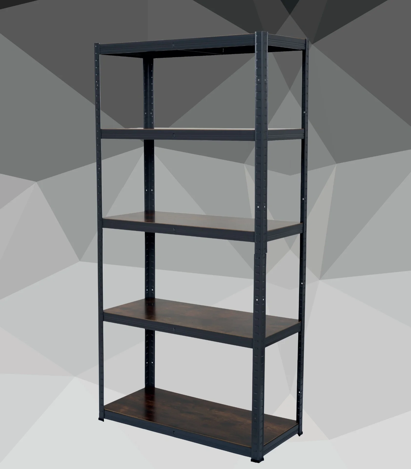 Schwerlastregal mit 5 MDF-Böden in Holzoptik - 3