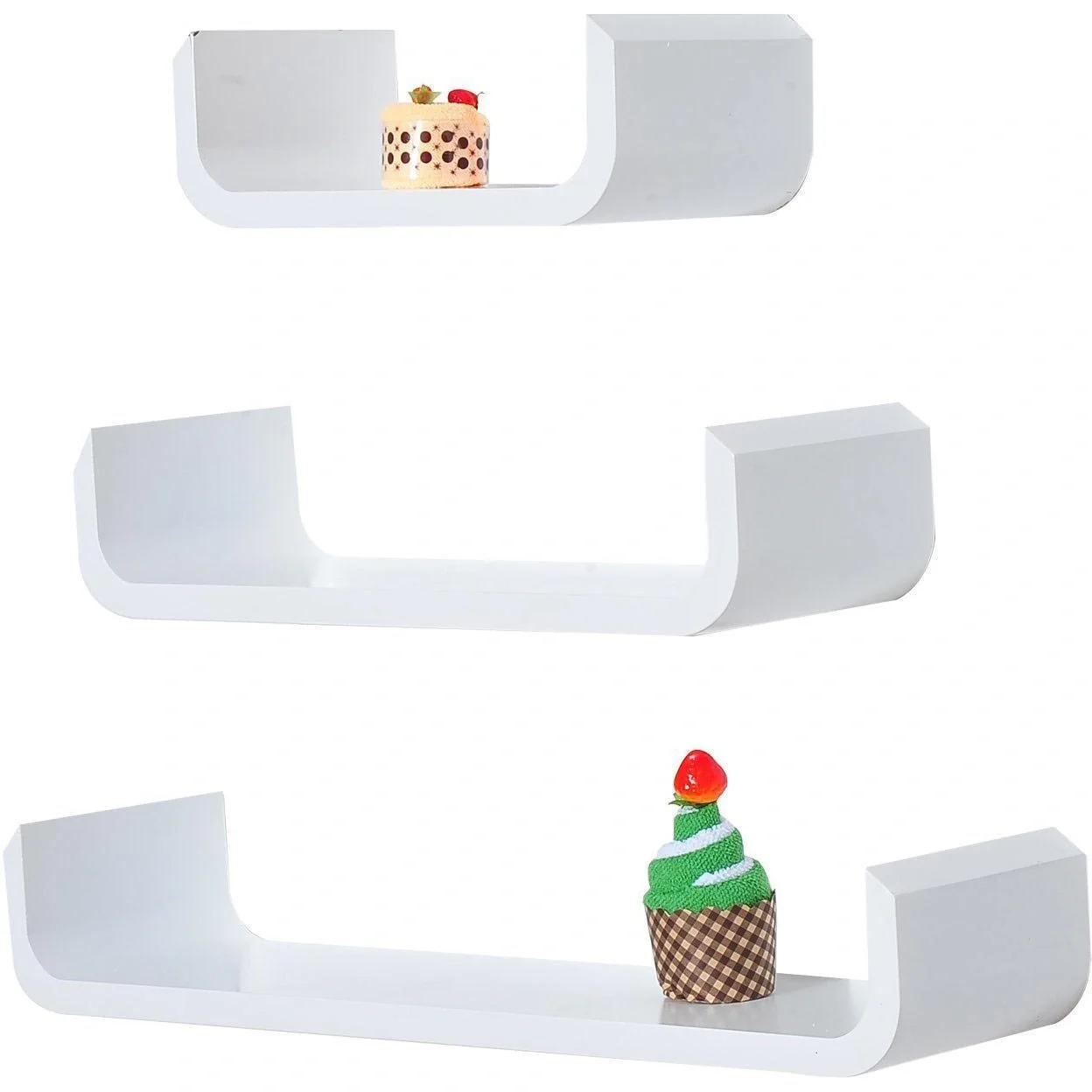 Wandregal 3 tlg. weiß - 5