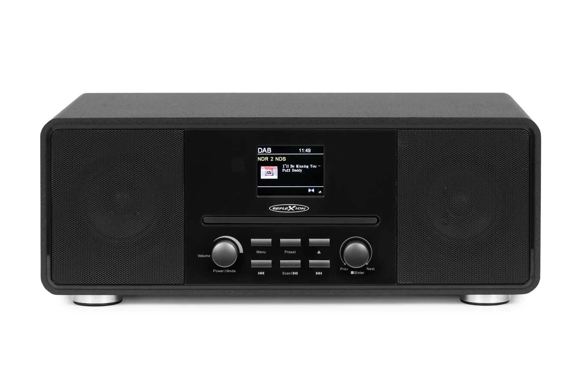 Design DAB+/UKW-Radio mit Bluetooth, CD, USB, AuxIn, Encoding, grau, HRA19DAB/GR - 2