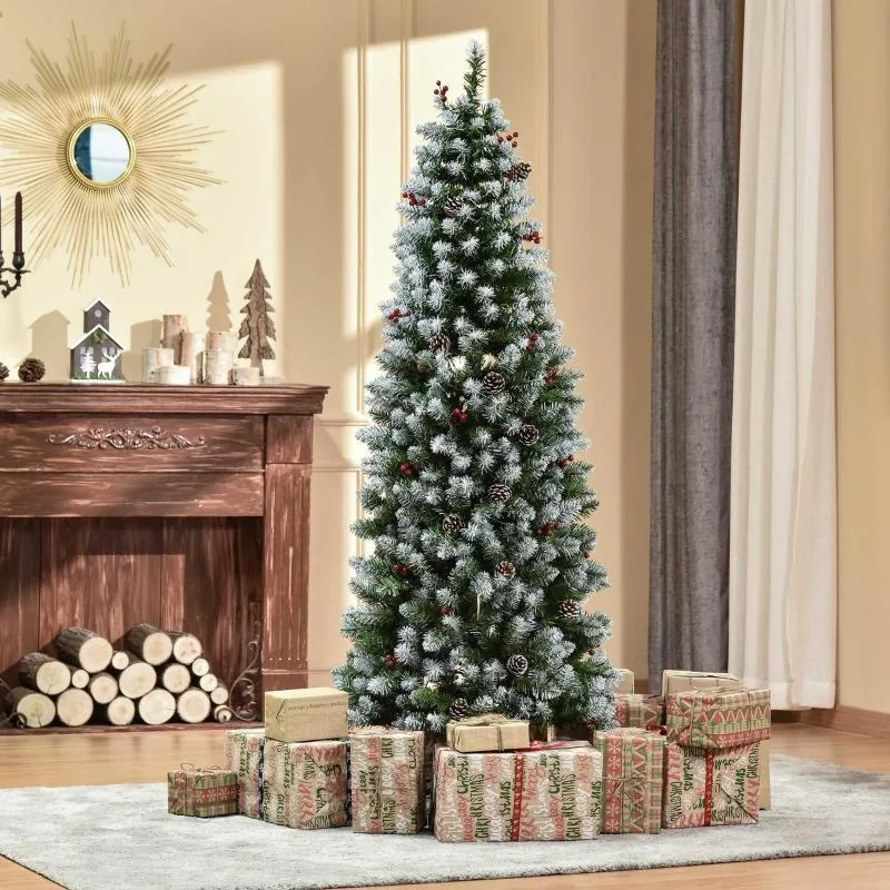 Weihnachtsbaum 1,8 m Christbaum Tannenbaum mit 34 roten Beere - 5