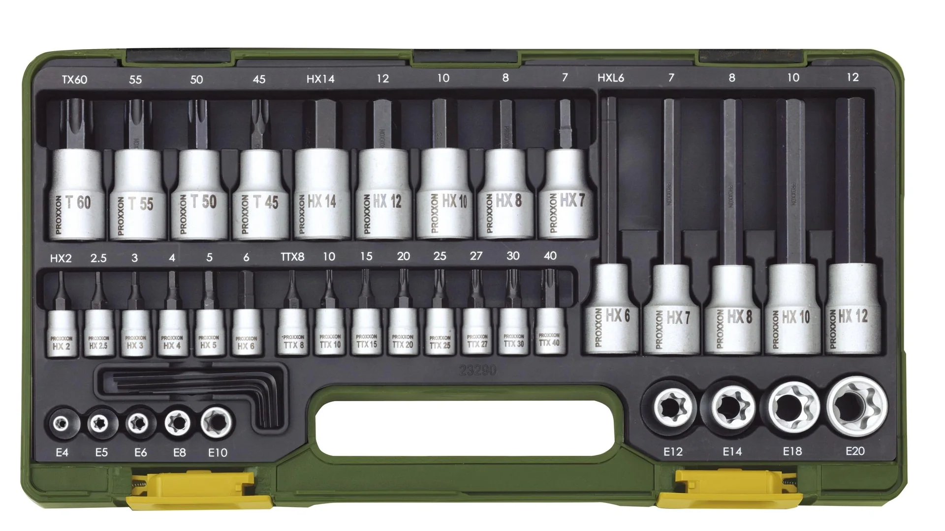Steckschlüsselsatz HX + TX, 1/4" + 1/2" (42-teilig) - 1