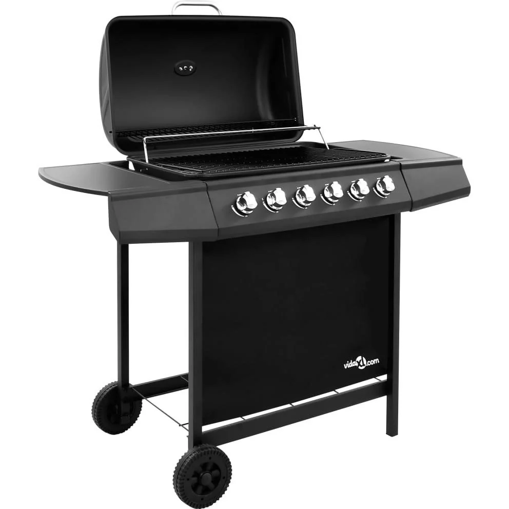 Gasgrill mit 6 Brennern schwarz - 3