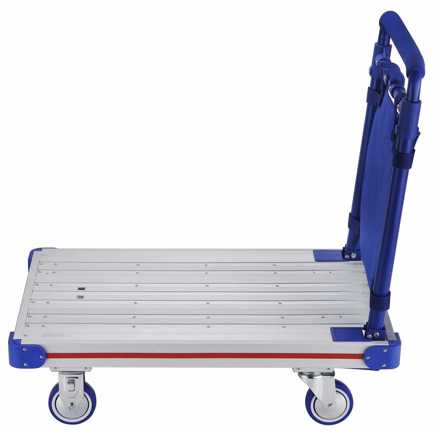 Schiebegriffwagen aus Aluminium Ladefläche 630 x 400 mm, Tragkraft 150 kg - 1