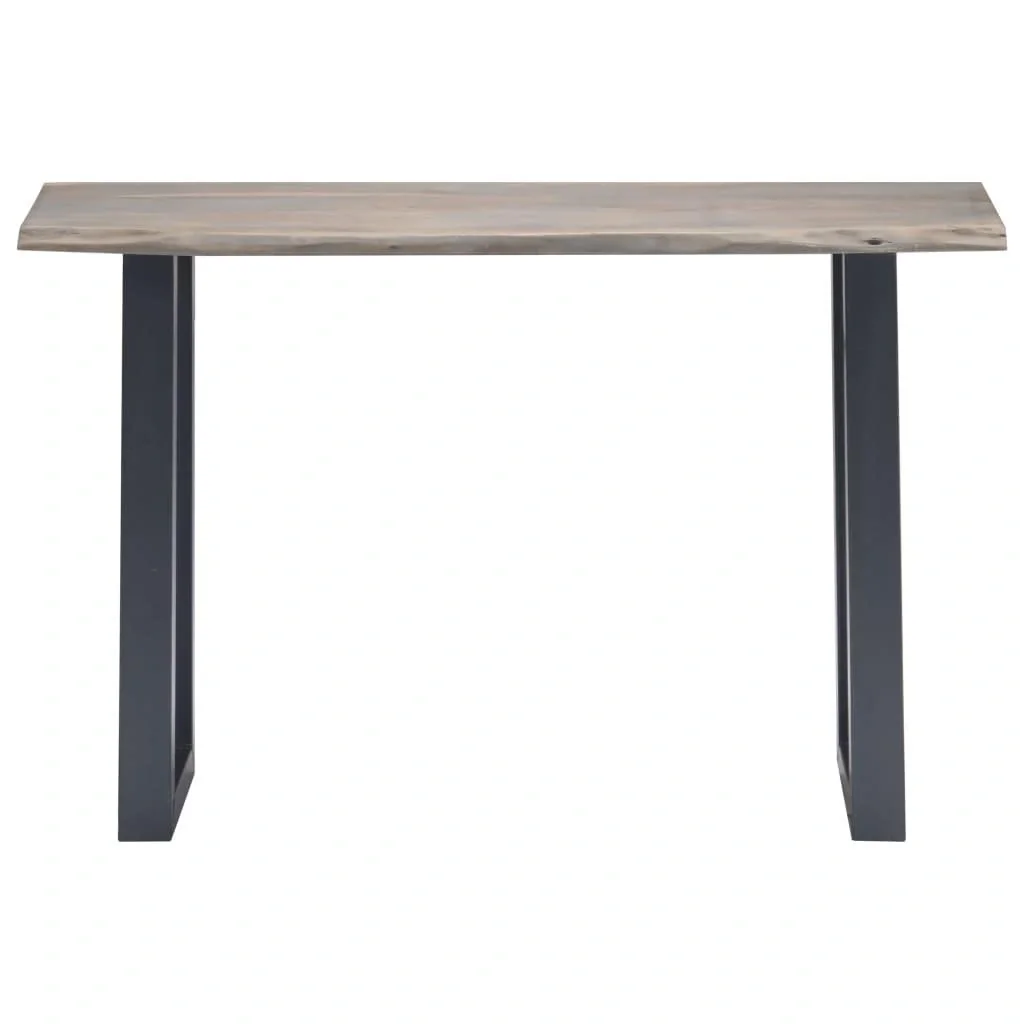 Wandtisch 115x35x76 cm Akazienholz massiv und Eisen grau - 5