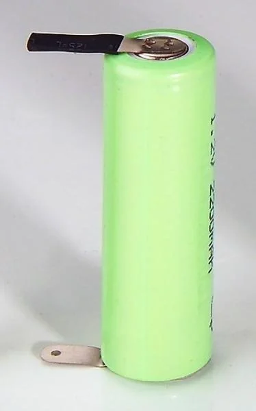 NiMH Akku Mignon (AA) mit 2200mAh und U-Lötfahne im Kunststoffmantel - 2