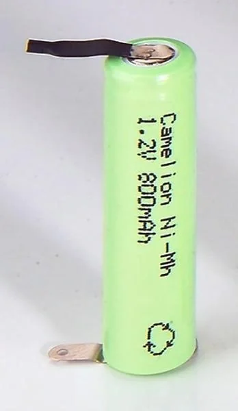 NiMH Akku Micro (AAA) mit 800mAh und U-Lötfahne im Kunststoffmantel - 2