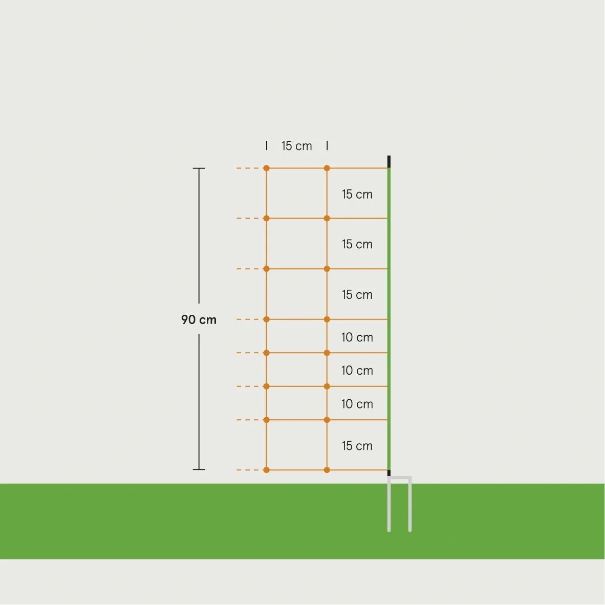 Extra 90 cm mit Einzelspitze, 50 m - 3
