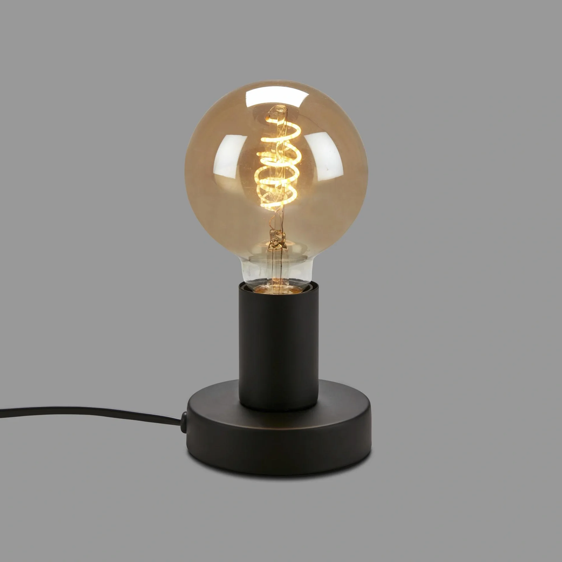 TEEPU Tischleuchten Sockel, schwarz, E27 Fassung, mit Kabelschalter, E27 Fassung - 7