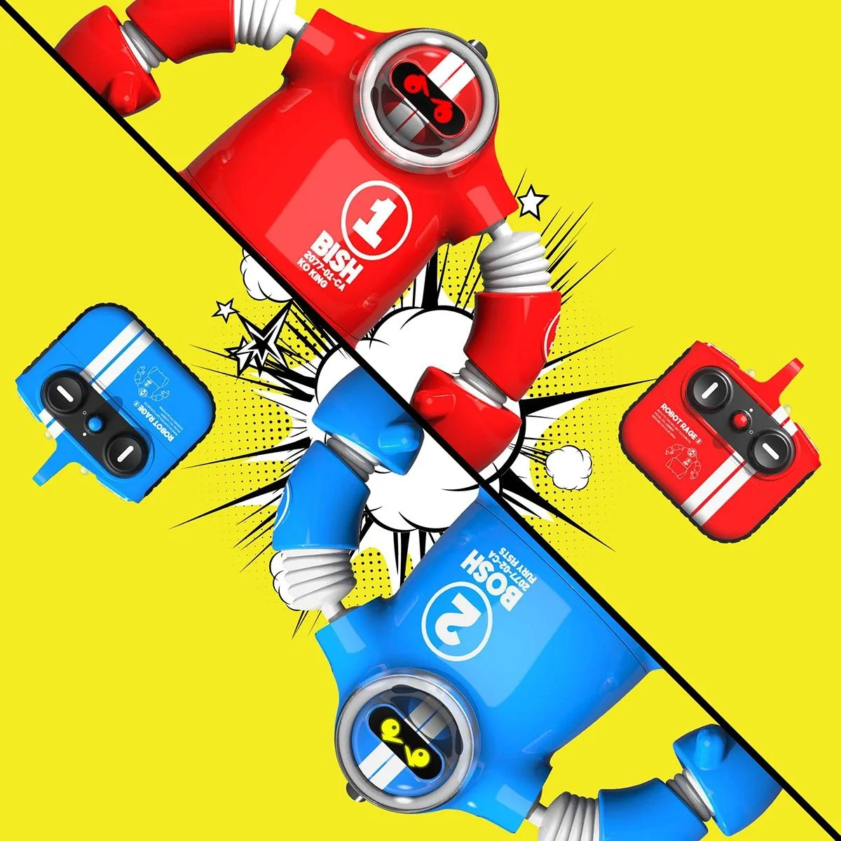 Sharper Image RC-Roboter-Kampfset für zwei Spieler - mit Licht- und Soundeffekten - 10