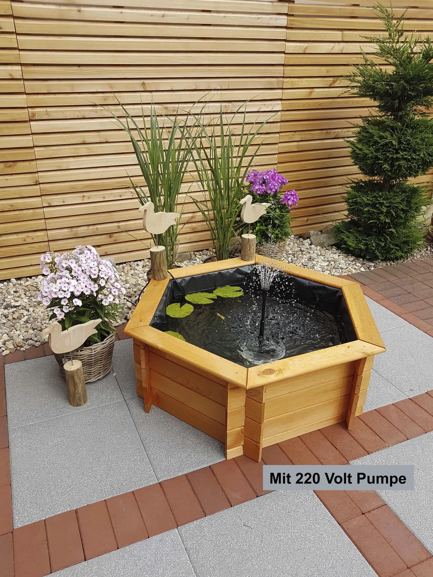 Sechseck-Hochteich 100 cm - 6