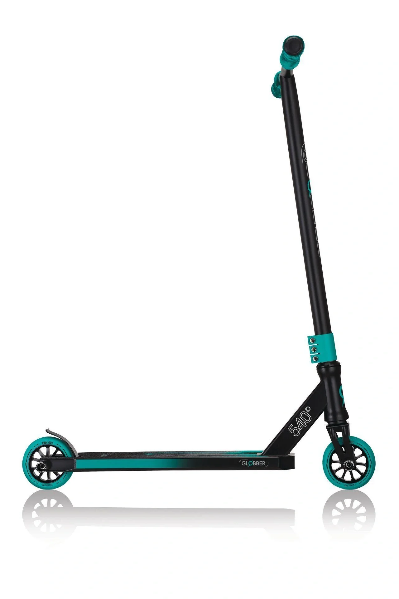 STUNTSCOOTER GS 540   Freestyle Kickroller, 100 mm, ABEC 7, verstärkter Lenker, 360°- Lenkung, schwarz-türkis - 8