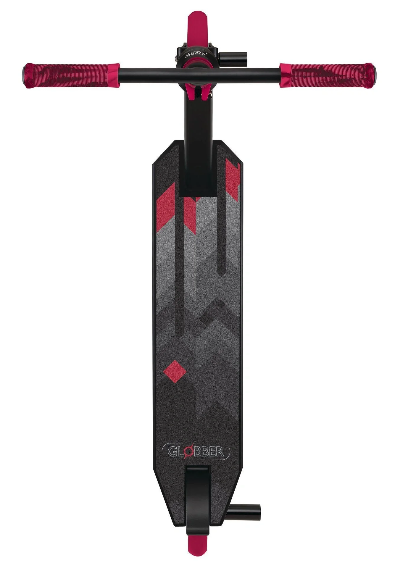 STUNTSCOOTER GS 540, Freestyle Kickroller, 100 mm, ABEC 7, verstärkter Lenker, 360°- Lenkung, schwarz-rot - 9