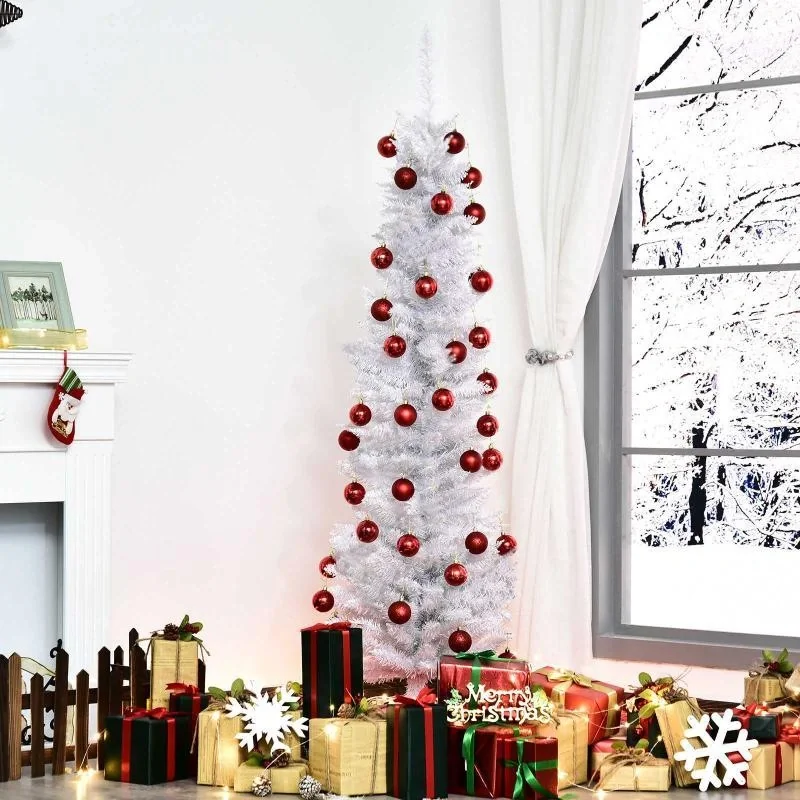 Weihnachtsbaum Tannenbaum mit Kunststoffständer 390 Spitzen Grün Ø 55 x H180 cm - 4