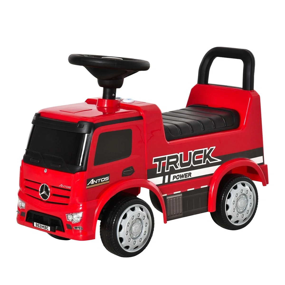 Rutscherfahrzeug Rutscherauto Babyrutscher Kinderfahrzeug lizenziert von Mercedes ANTOS-LKW-Stil mit Licht für Kinder vo - 1