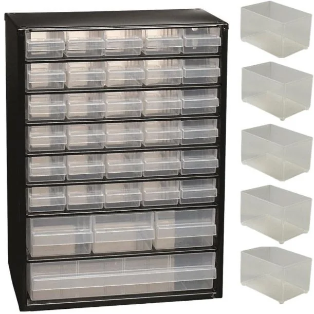 Schubladenblock mit 34 Schubladen - 42x30,6x15cm MET Loose Insert A8-1 - Kunststoff - 5