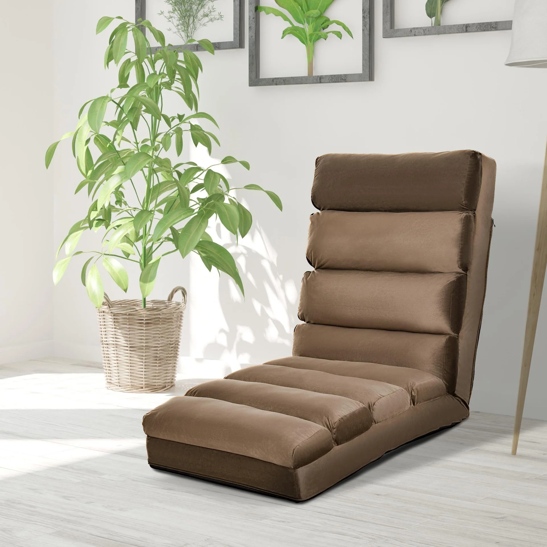 Schlafsessel Klappmatratze Faltmatratze verstellbar Braun - 9