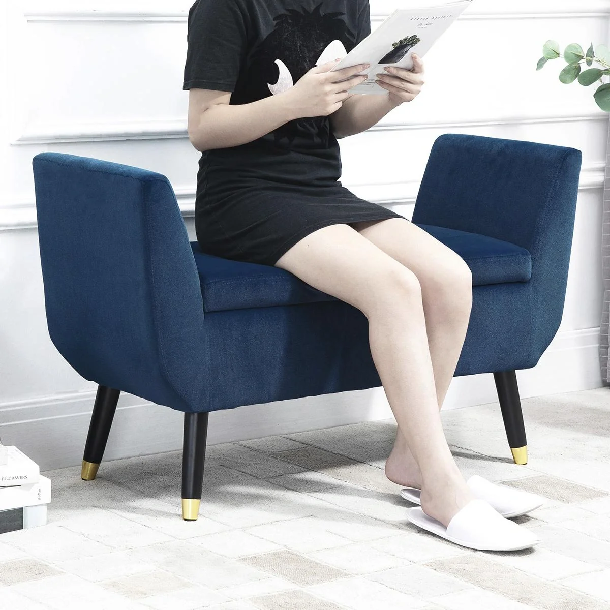 Luxus Sitzbank 107 cm x 42 cm x 65 cm - 3