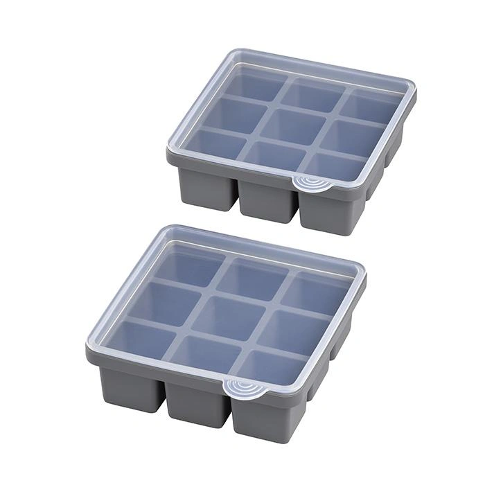 Eiswürfelform inklusive transparentem Deckel, für 9 Eiswürfel, Eiswürfelgröße 4 x 4 x 4 cm - 7