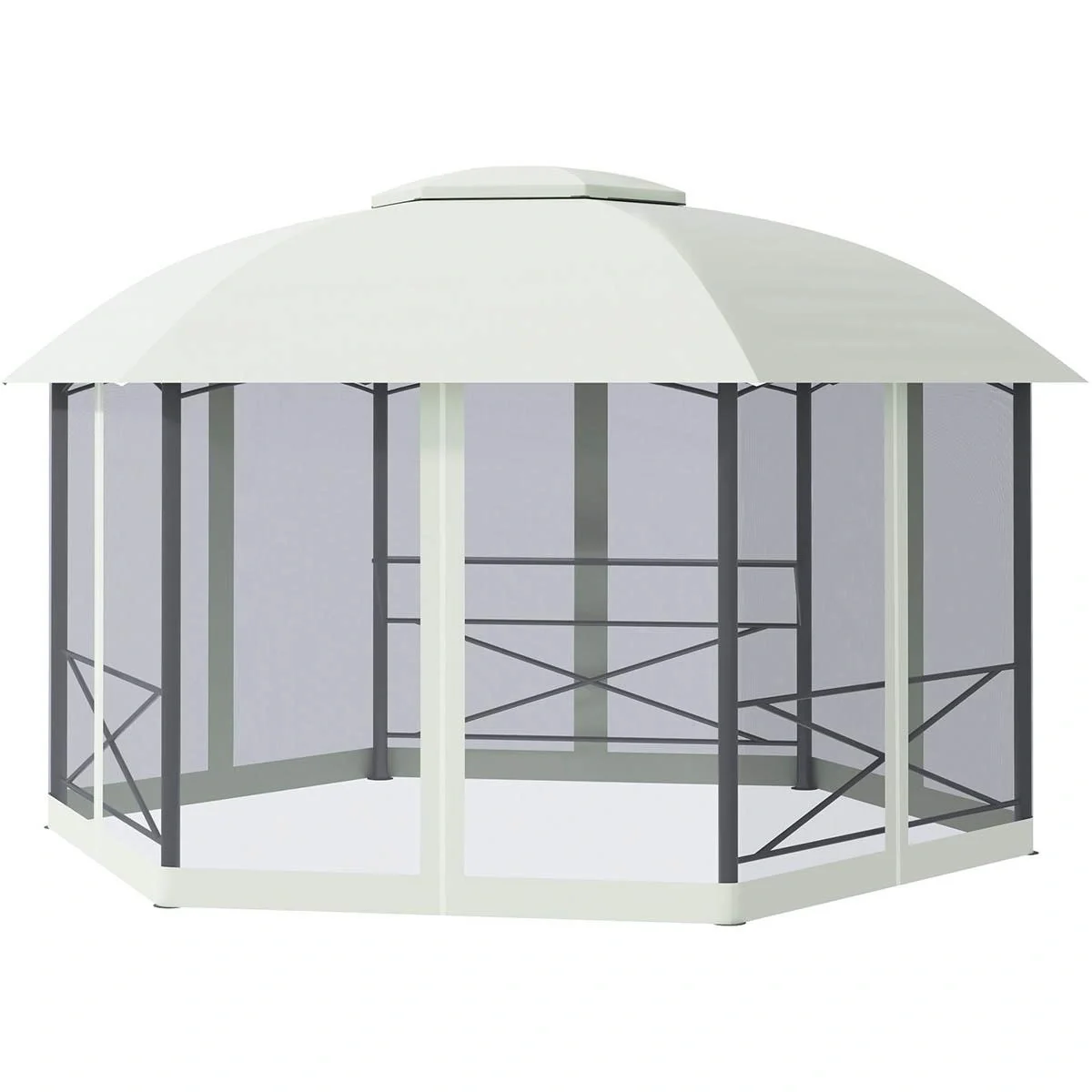 Pavillon - Weiß - 4 x 4 m - 6