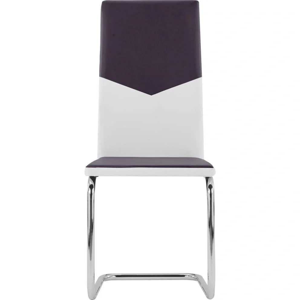 Esszimmerstühle 2 Stück Kunstleder braun - 1