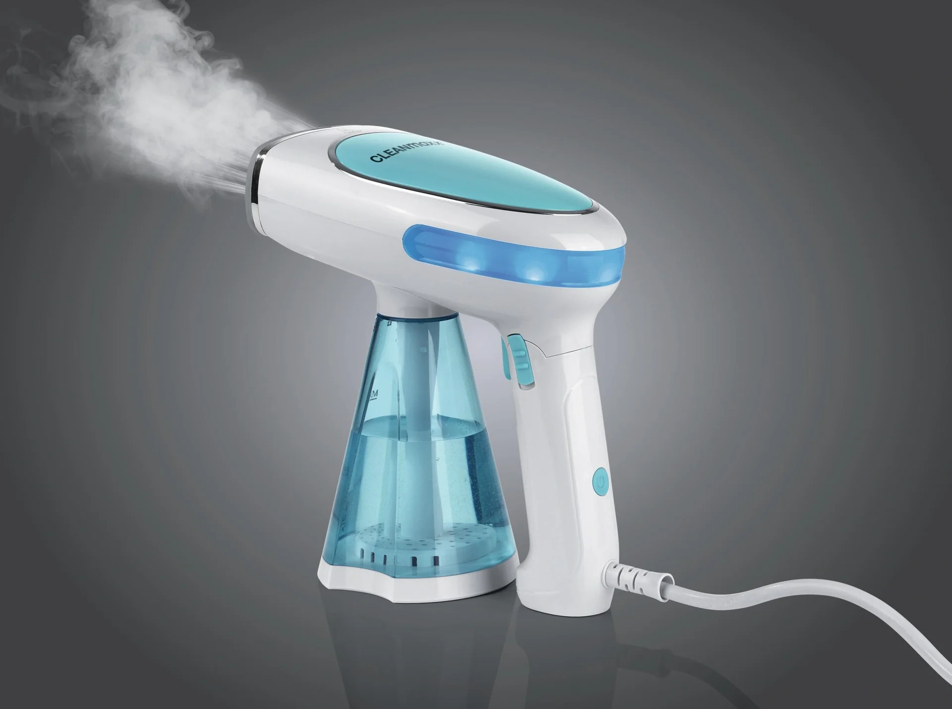 Dampfglätter, faltbar, Türkis/ Weiß, 1200 Watt - 12