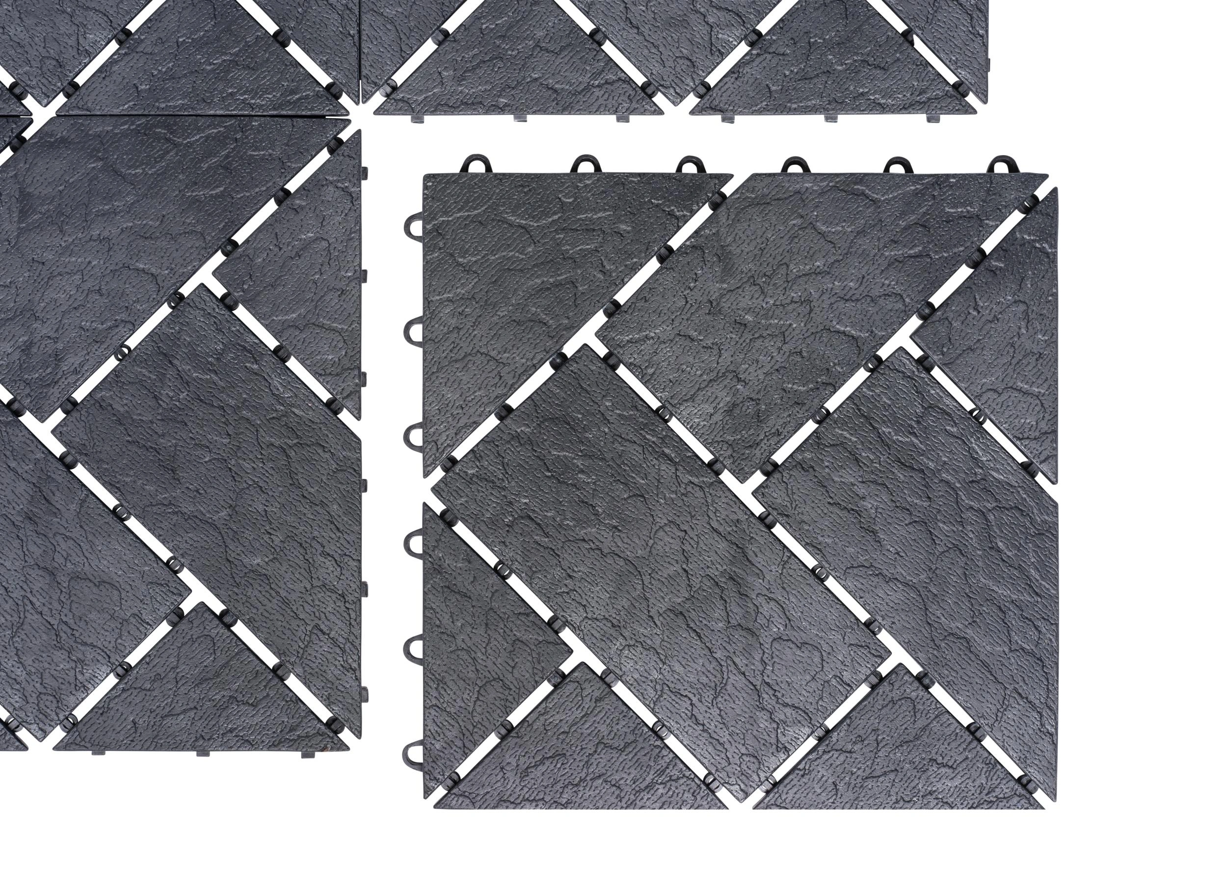 Gartenplatten, Schiefer-Optik, 30 x 30 cm, 6er-Set - 6