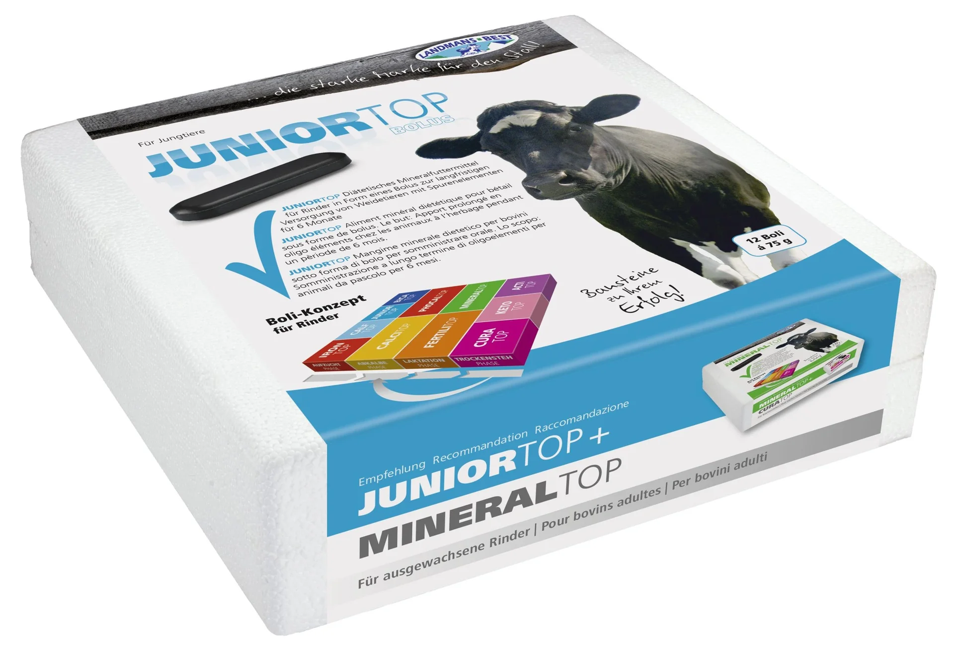 Mineralfuttermittel JUNIORTOP - Jungtiere, 12 Boli à 75 g - 1