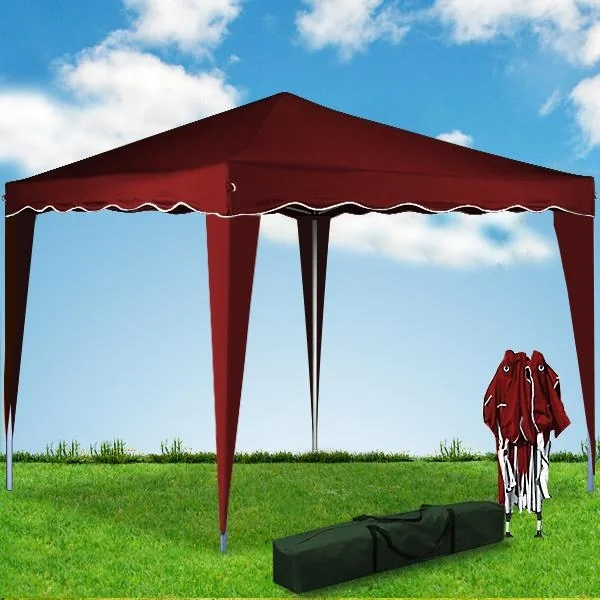 Faltpavillon. Partyzelt Capri - Popup dunkelrot3x3m - 2