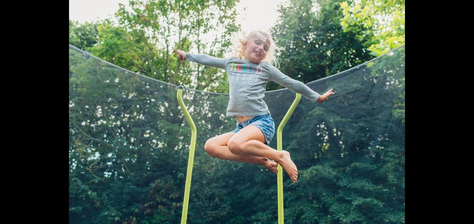 Springsafe Trampolin Wave 244 cm mit Sicherheitsnetz   Outdoor-Trampolin, Durchmesser 244 cm, rund - 1