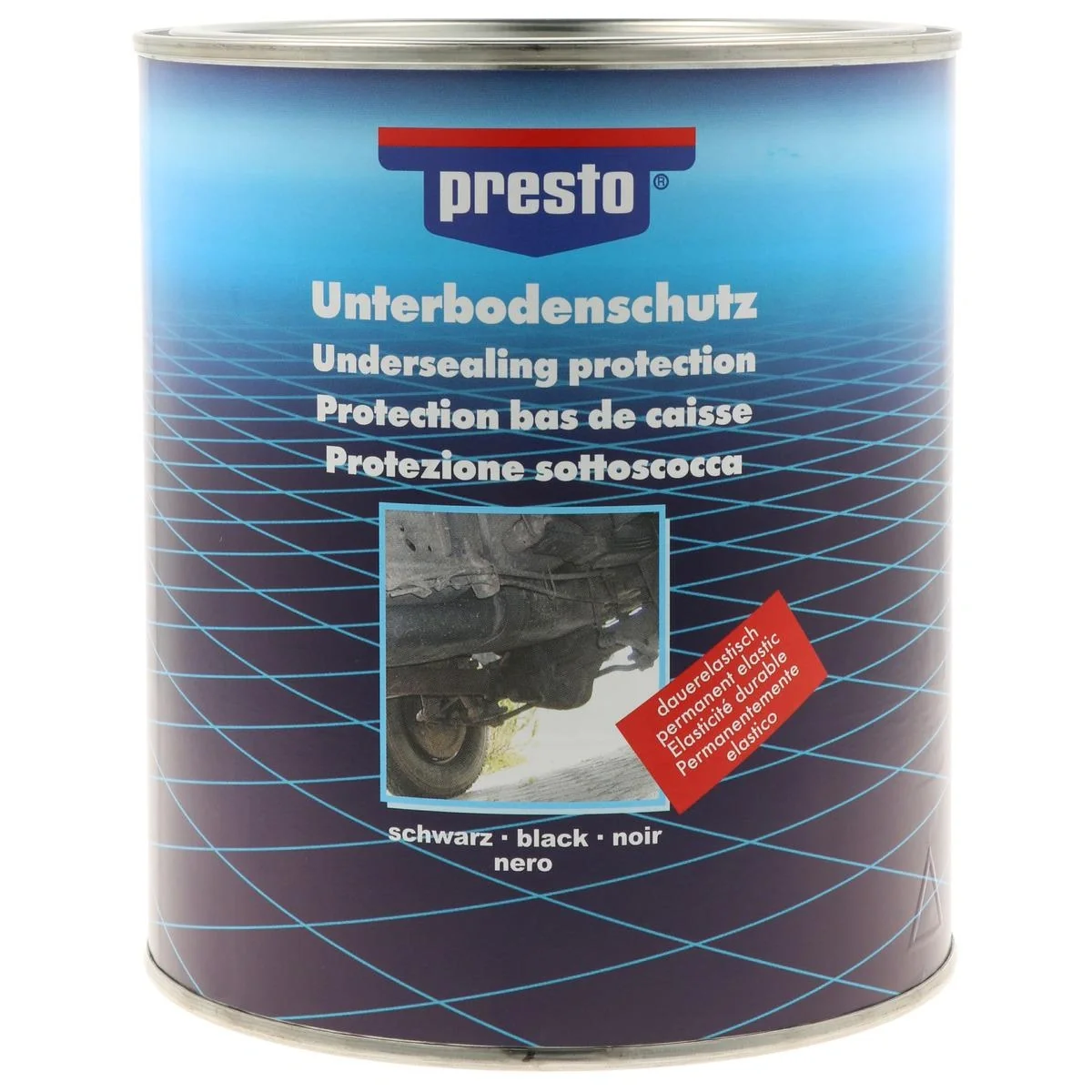 Unterbodenschutz Bitumen, Pinseldose, Schwarz, 2500 g - 2