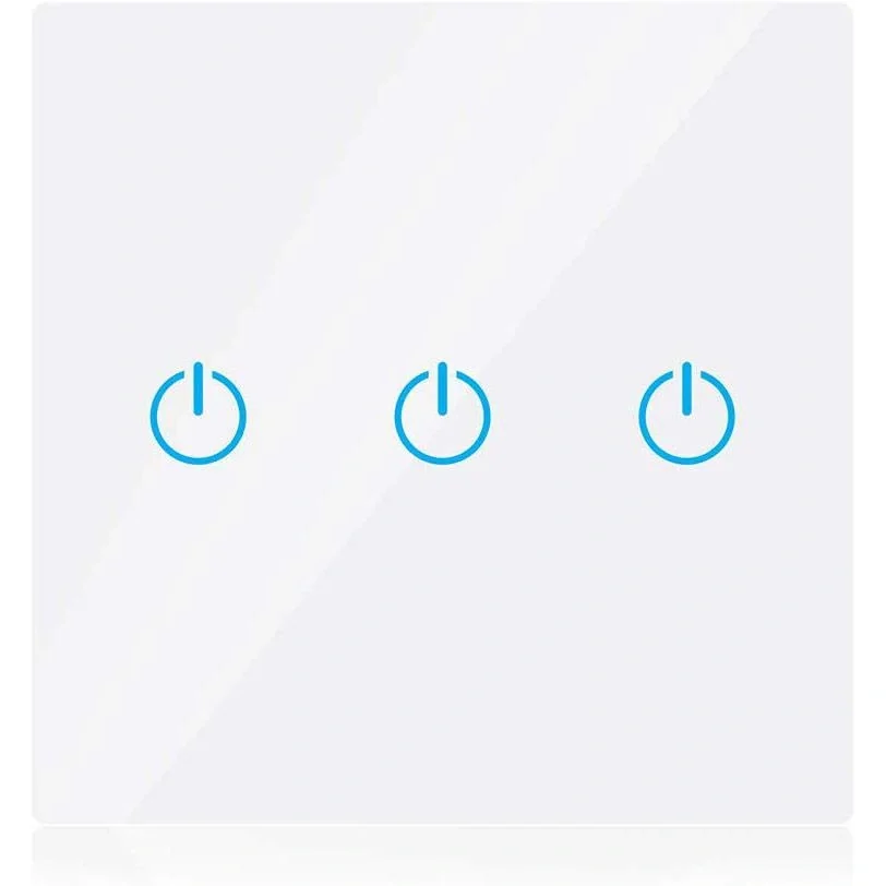 Smarthome VT-5005 Eingebauter WiFi-Touch-Schalter - 3 Tasten - weiß - funktioniert mit Amazon Alexa und Google Home Assi - 5