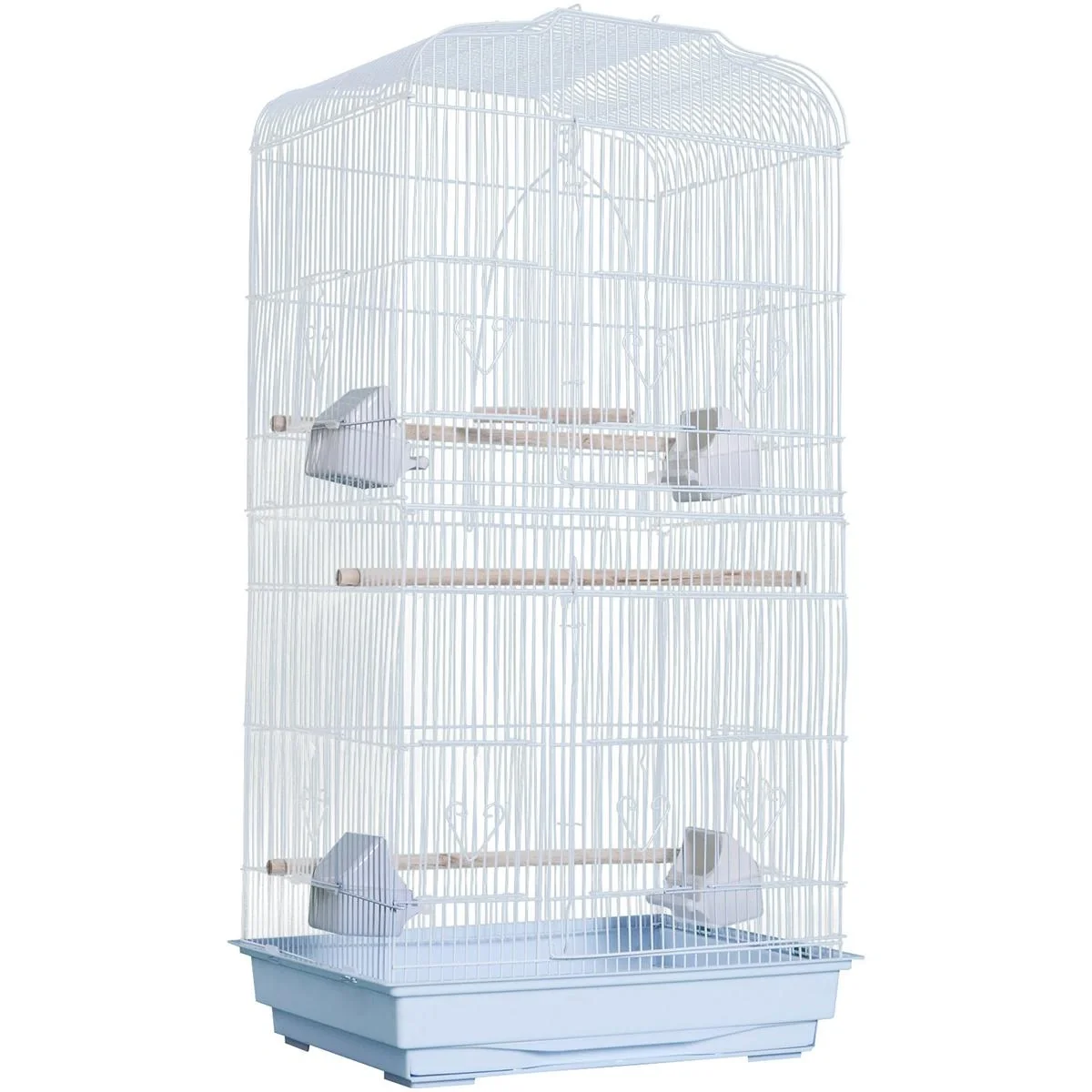 Vogelkäfig Voliere Metall, weiß - 1