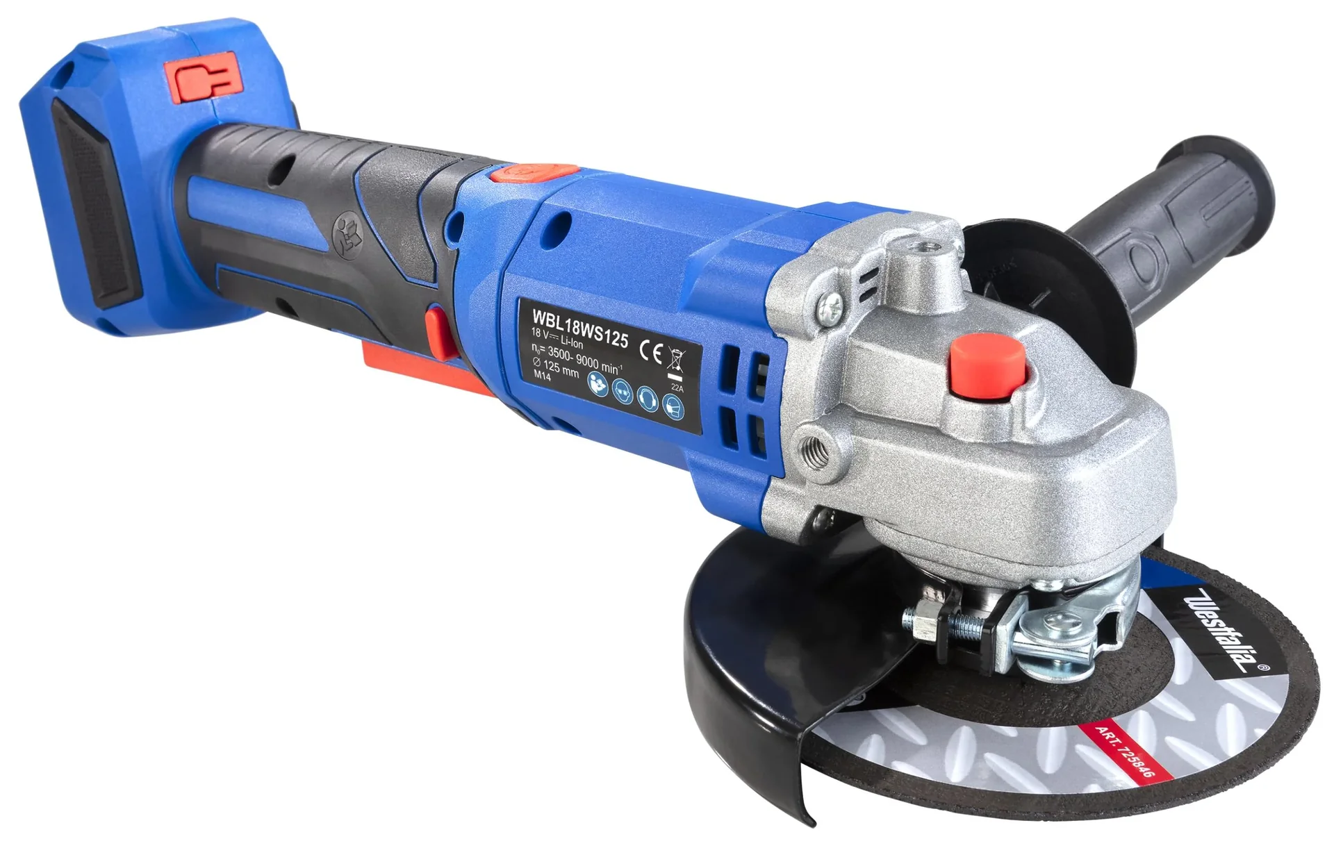 18V Winkelschleifer BL 125 mm WWSBL 125 - 9