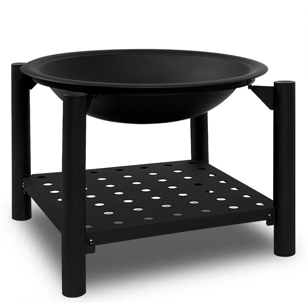 Feuerschale Stahl 55cm - mit Ablage und Schürhaken - 3