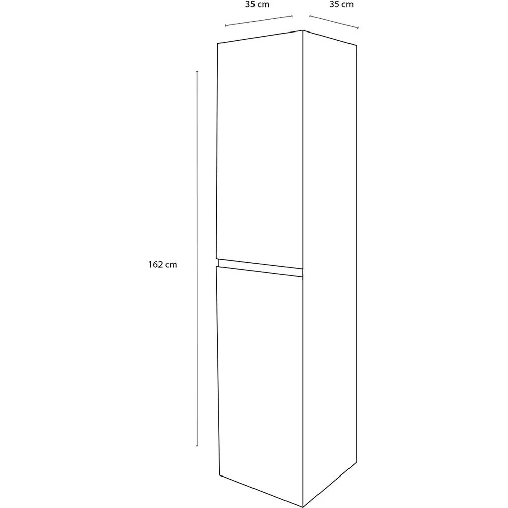 Concept Bade Hoher Schrank links gris fsc - 3