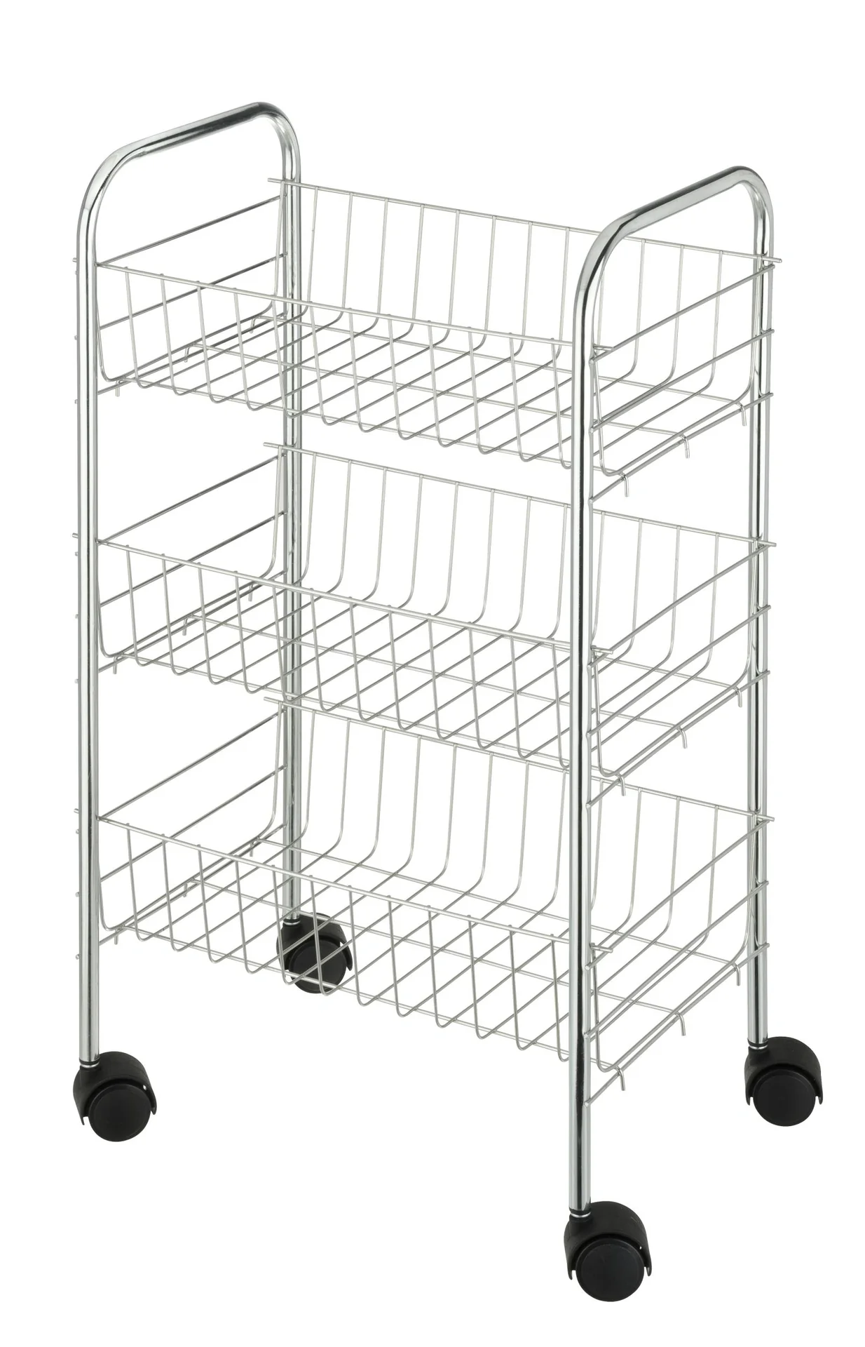 Rollwagen "Florenz", mit 3 Ablagen, Silberfarben - 3