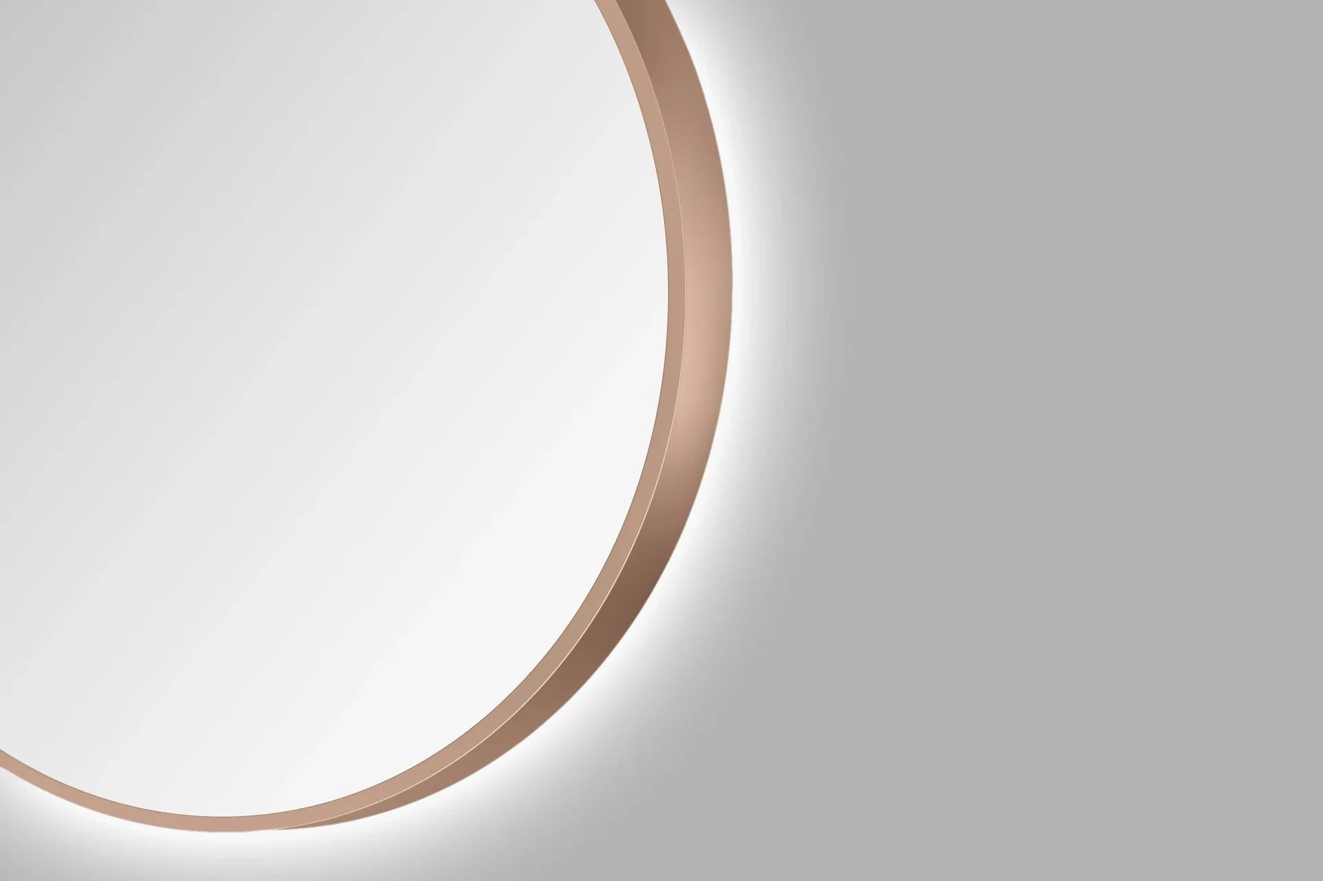 Dekorativer runder Wandspiegel mit indirekter LED Beleuchtung in kupfer matt Ø 50 cm - 9