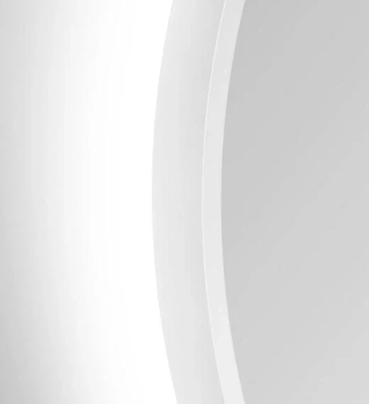 Dekorativer runder Wandspiegel mit indirekter LED Beleuchtung in weiß matt Ø 50 cm - 6