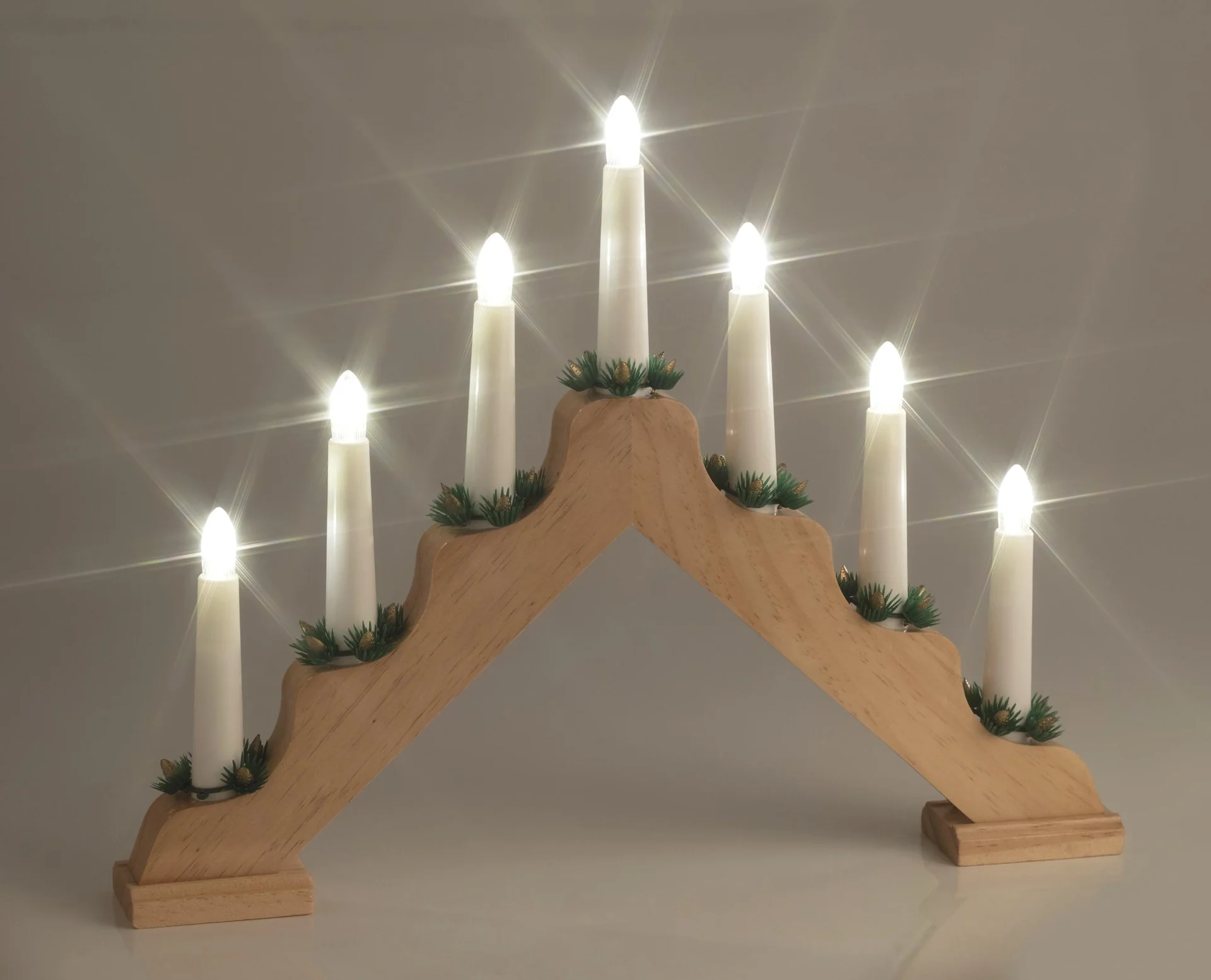 Holz Weihnachtsbogen mit LED Beleuchtung - 2