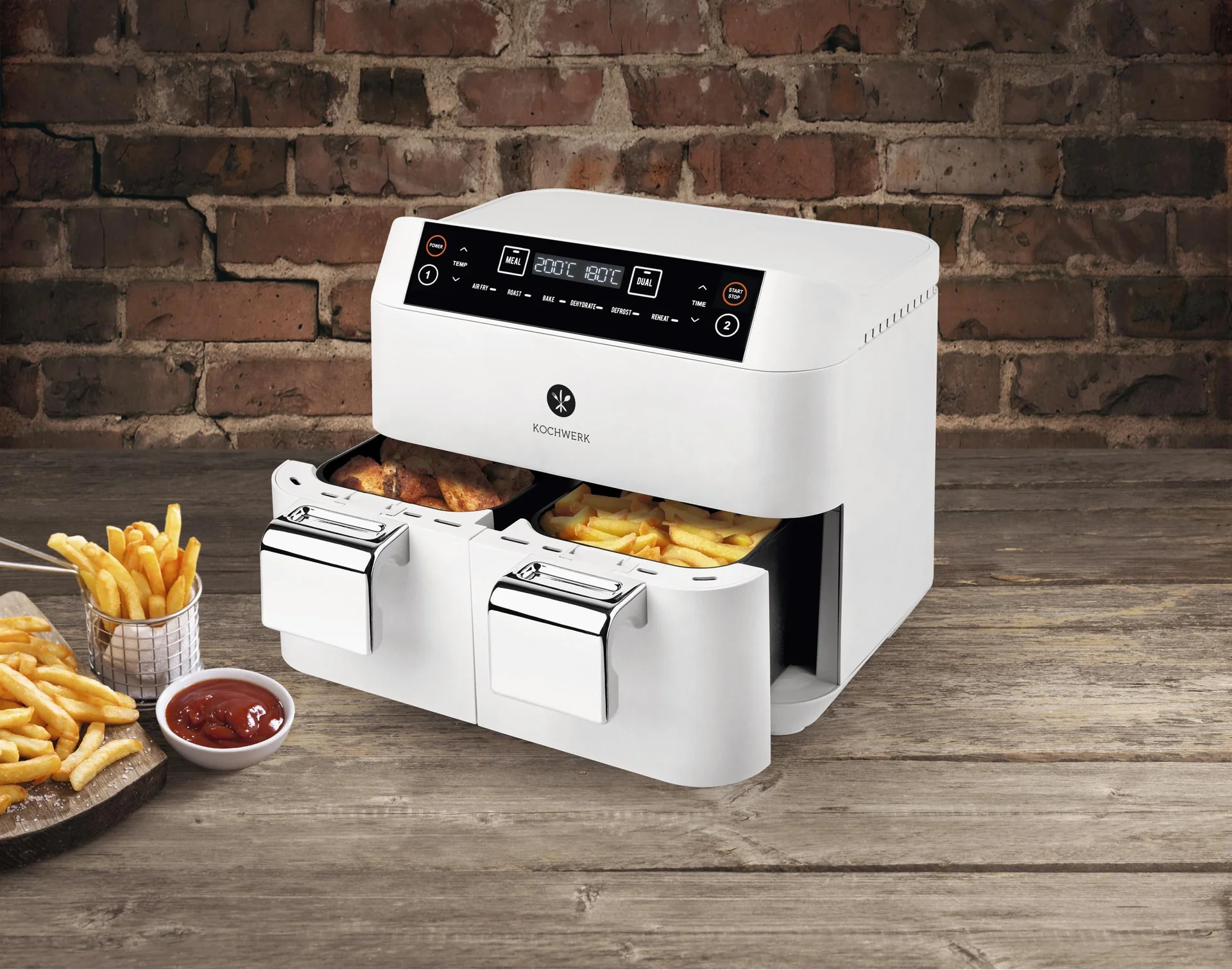 Heißluft-Fritteuse Doppelkorb Kochwerk - 9