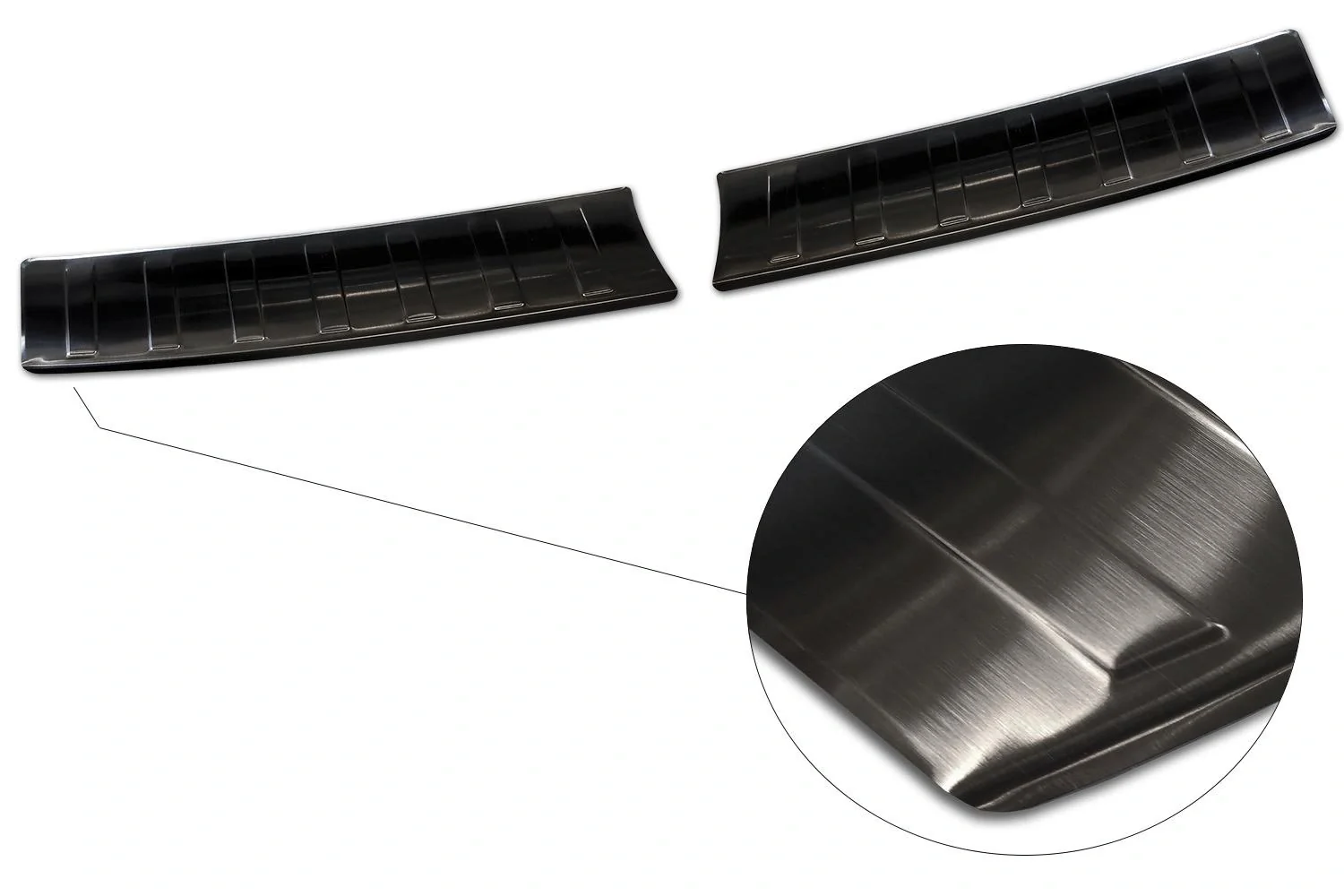 Edelstahl Ladekantenschutz, Mokka II B, 2020>, graphite/black, Erstausrüster Qualität, gebürstet - 1