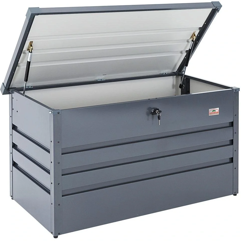Aufbewahrungsbox Stahl mit Schloss - 120 x 62 x 63 cm - wetterfest - 8