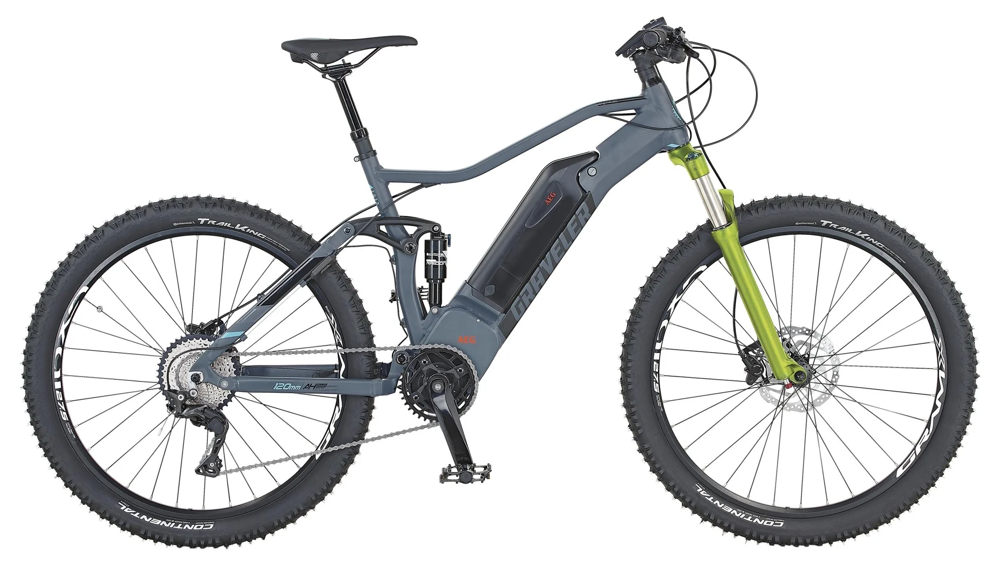 Unisex E-Bike MTB 27,5 Zoll, Rahmengröße 48 cm, 10-Gang Kettenschaltung, anthrazit matt, GRAVELER 22.ETM.20 - 2