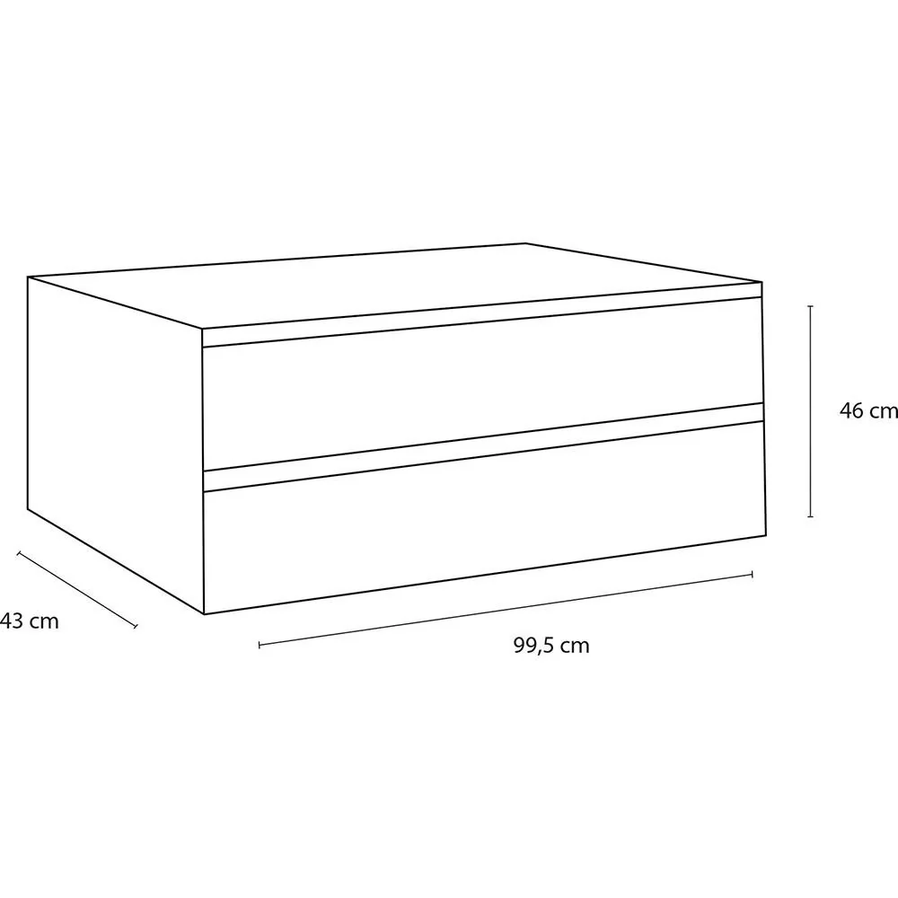 Concept Kabinettschublade 100cm schwartz fsc - 3