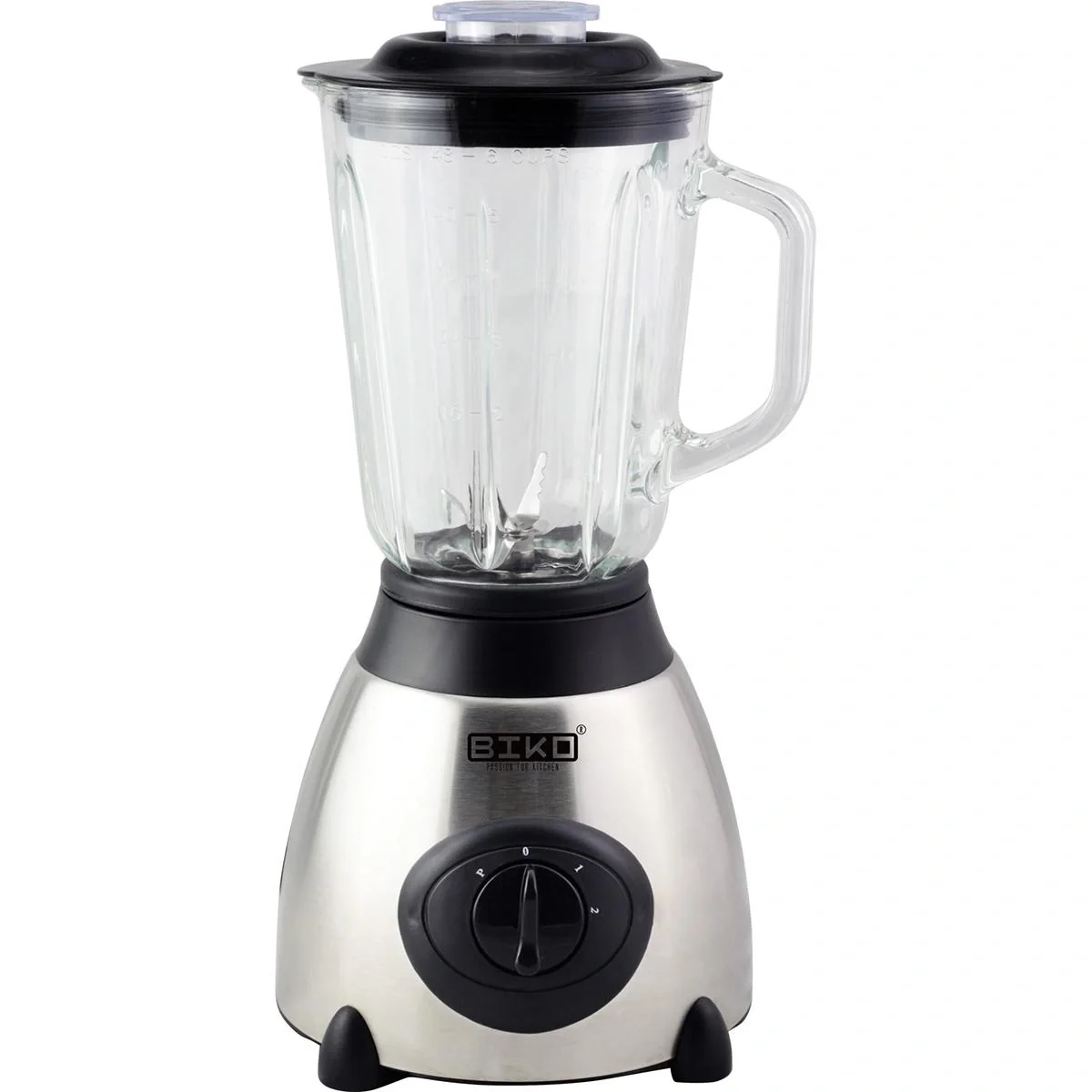 Luxus-Mixer - mit Glasbehälter - 1.5L - 500W - Edelstahl - 2