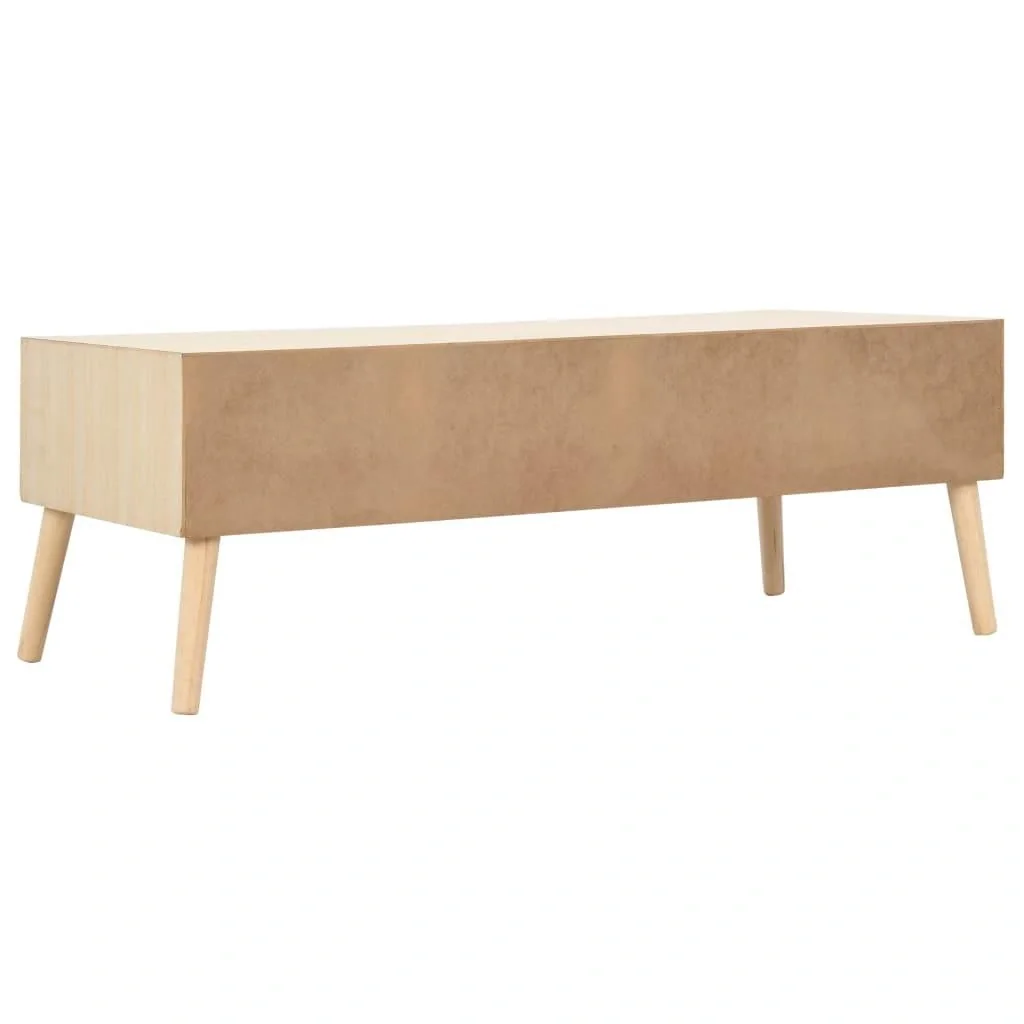 Couchtisch mit 4 Schubladen 110x50x40 cm Kiefer massiv - 4