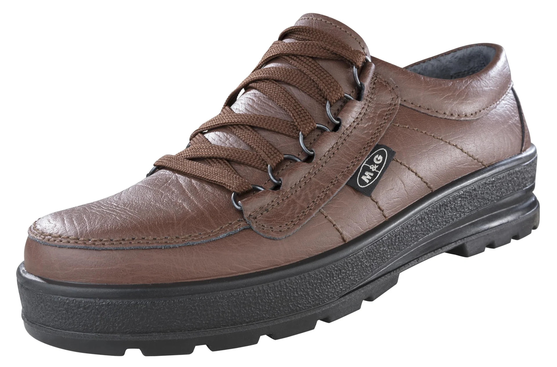Freizeit- u. Wanderschuh mit Klettverschluss, Farbe braun, Gr. 40 - 6