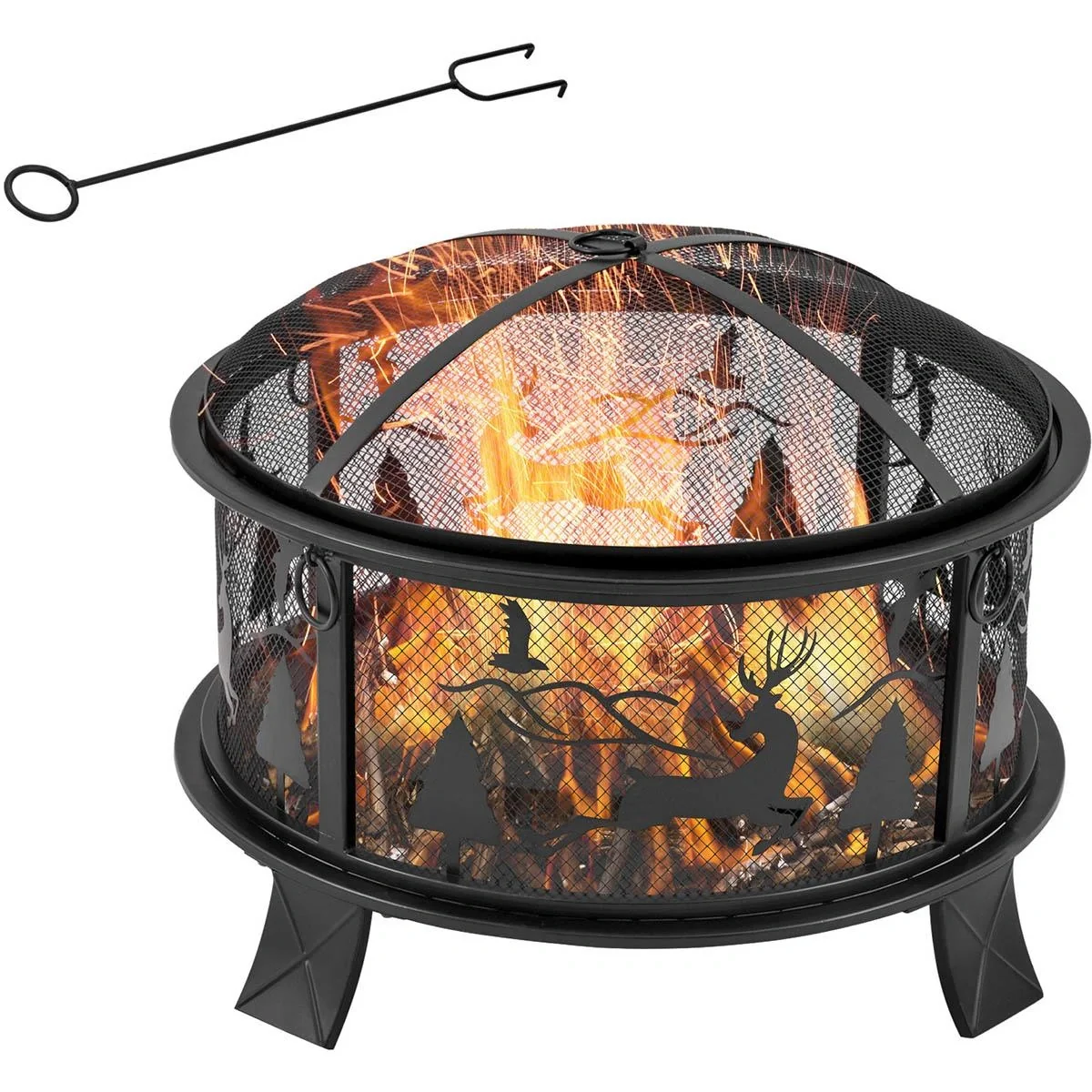 Feuerkorb mit Deckel 60 x 46 cm - 5